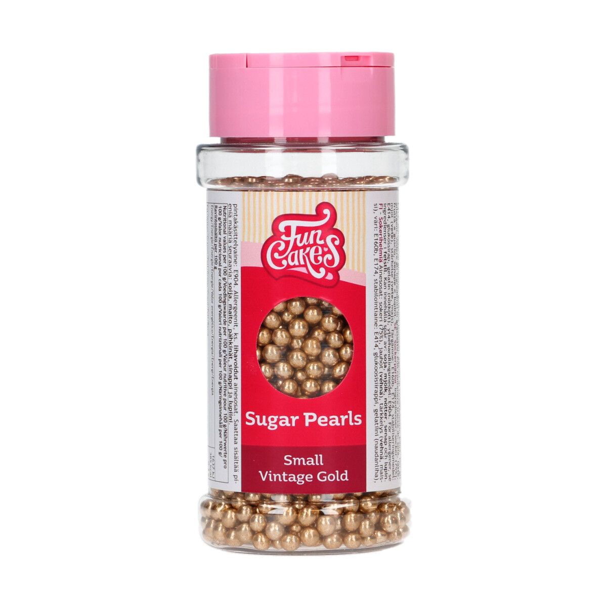 FunCakes | Small Sugar Pearls Vintage Gold