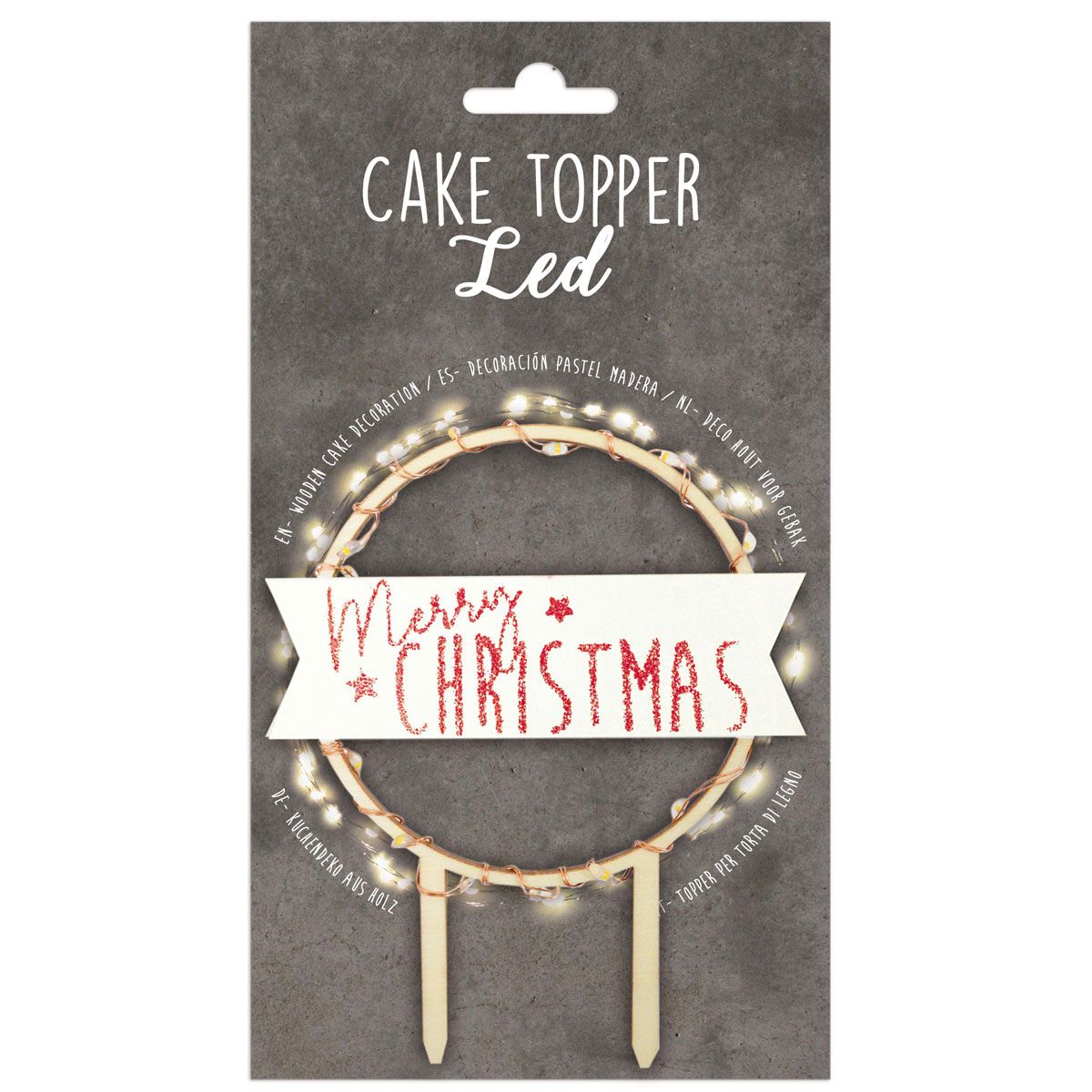 ScrapCooking | Cake Topper Led Merry Christmas