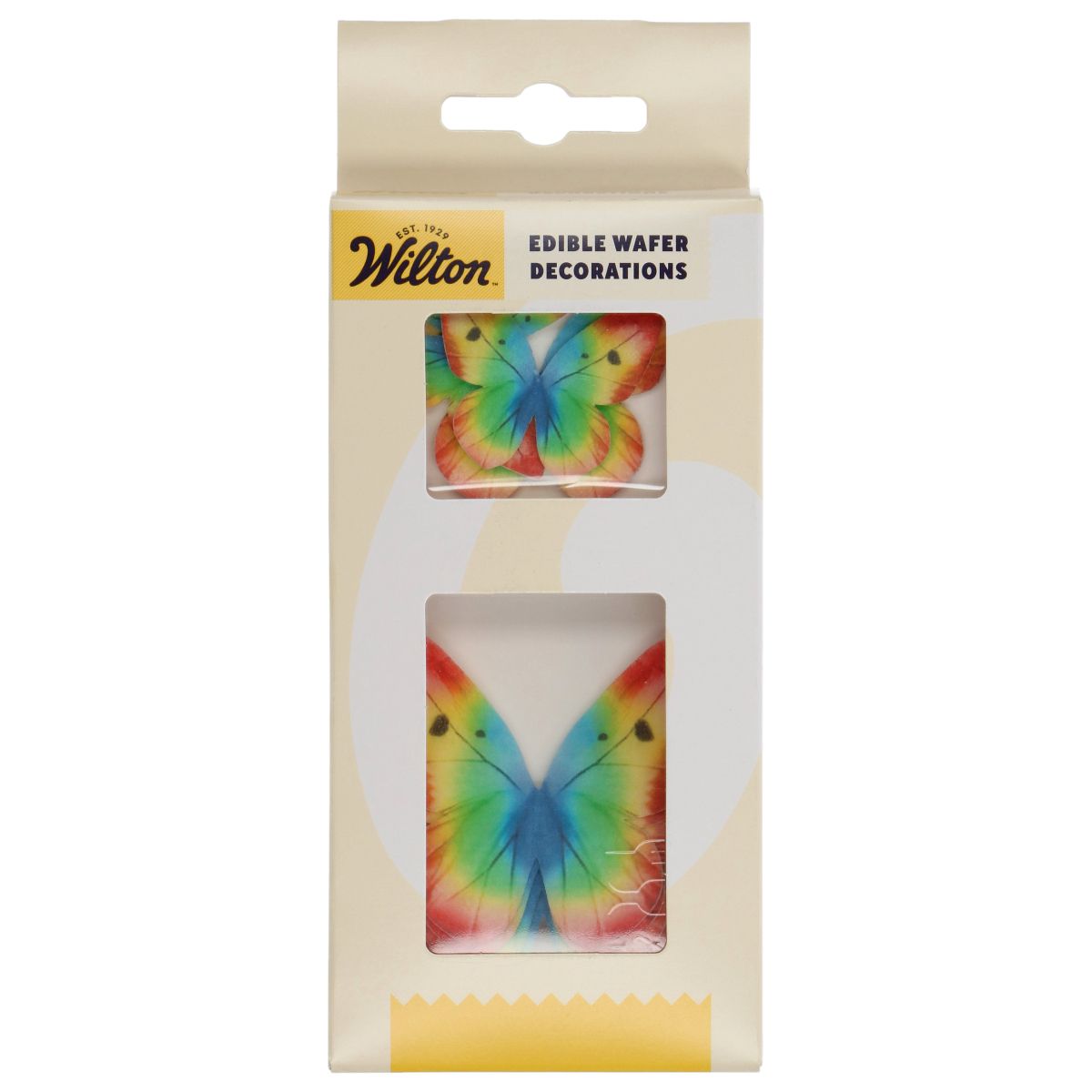 Wilton | Eetbare papieren vlinders regenboog/8