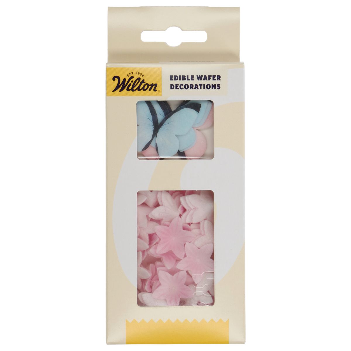 Wilton | Eetbare deco bloemen en vlinders pastel roze/30
