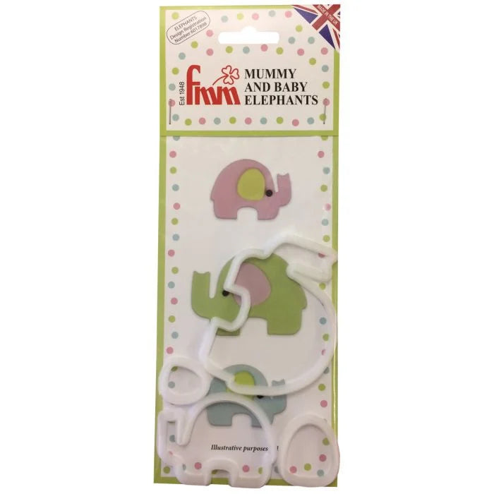 FMM | Mummy and baby elephants (set/4)