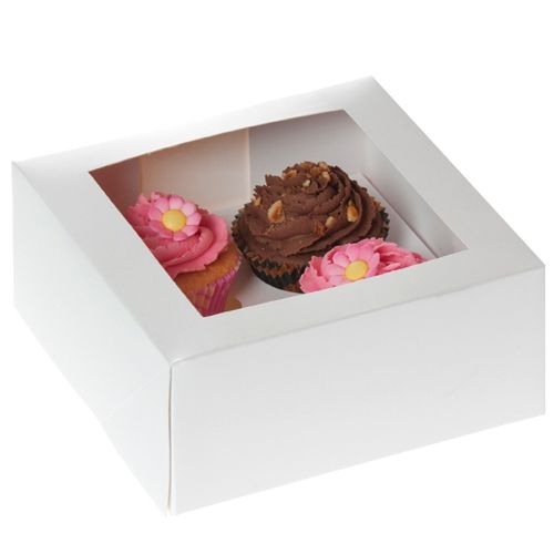 HoM | Cupcake box 4 - wit - pk/2