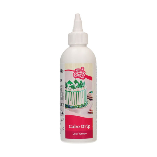 FunCakes | Cake drip Bladgroen