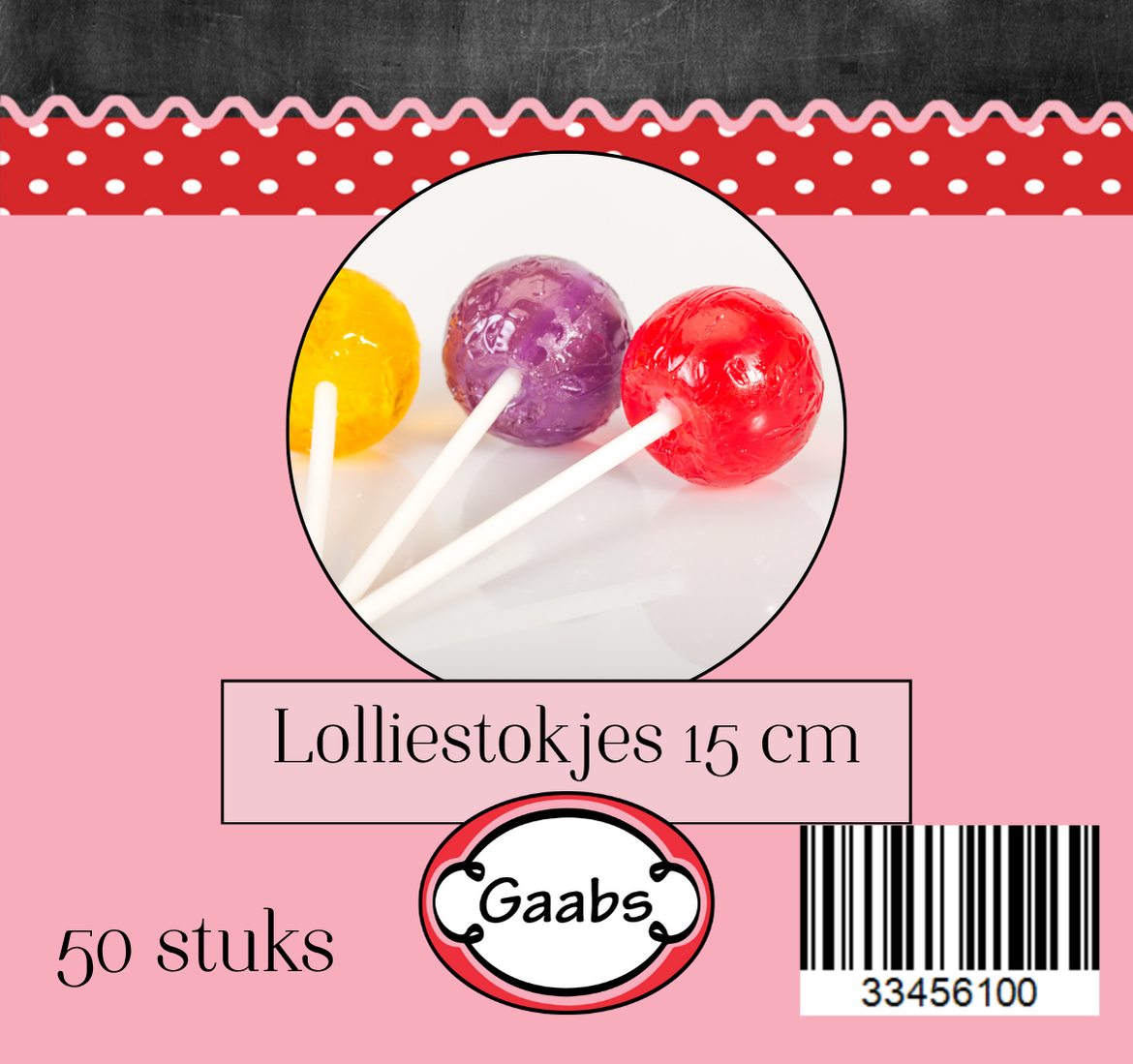 Gaabs | Lolliestokjes 25 stuks 15cm