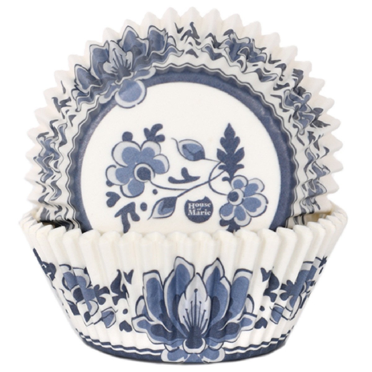 HoM | Baking cups Delfts Blauw /48