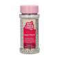 Funcakes | Suikerparels medium metallic 4mm Zilver 80g