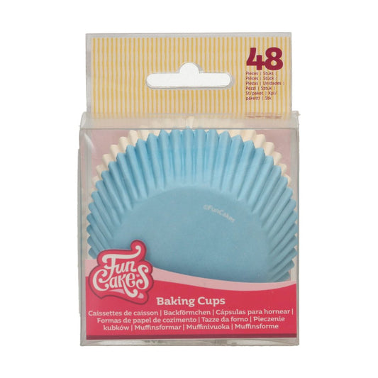 FunCakes | Baking Cups Lichtblauw / Wit pk/48