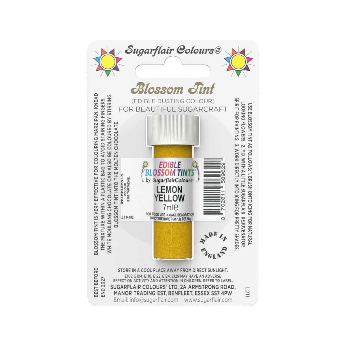 Sugarflair | Dusting Colour Lemon Yellow